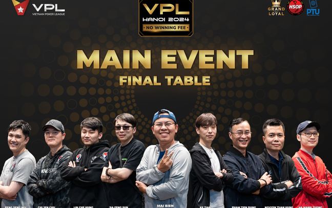 The Final Table of the Main Event VPL Hanoi 2024 features 4 names from Vietnam.