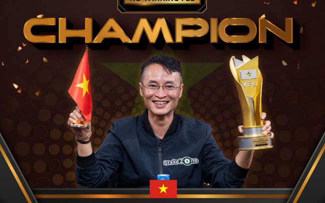 Pham Tien Dung giành chức vô địch VPL Main Event với phần thưởng 3.000.000.000