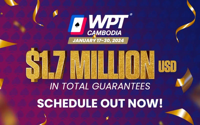 One day away from WPT Cambodia – first Main Tour in Southeast Asia – January 17 to 30, 2024 in Phnom Penh