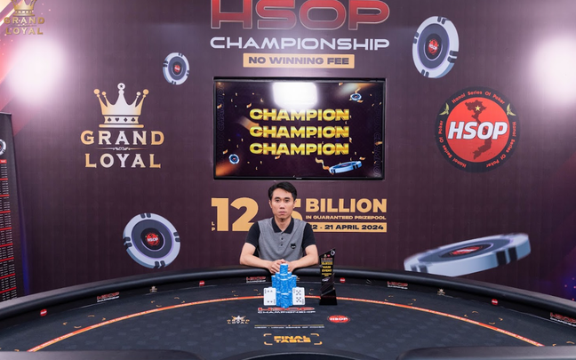 Phạm Văn Tiến trở thành nhà vô địch HSOP Main Event với phần thưởng 1.150.000.000